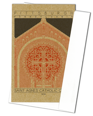 Saint Agnes Catholic Church - 1916 Orange Miniature Digital Print