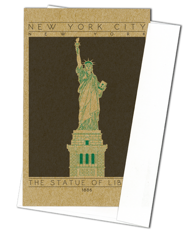 The Statue of Liberty - 1886 Green Miniature Digital Print
