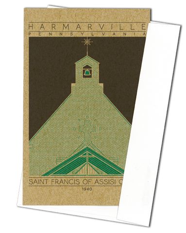 Saint Francis of Assisi Church - 1940 Green Miniature Digital Print