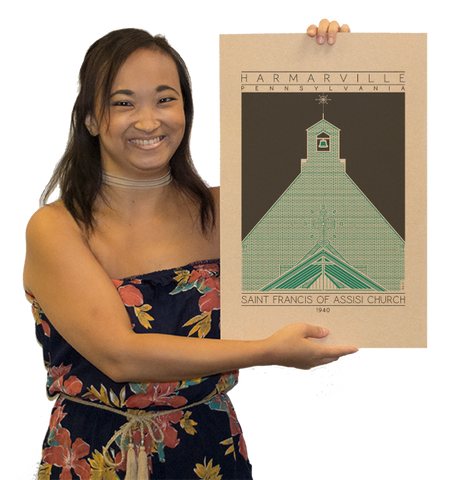 Saint Francis of Assisi Church - 1940 Green Digital Print