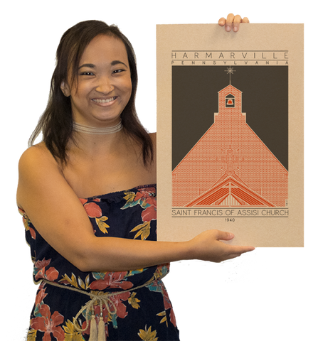 Saint Francis of Assisi Church - 1940 Orange Digital Print