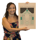 Saint Joseph Church - 1924 Green Digital Print