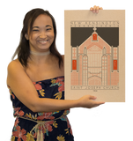 Saint Joseph Church - 1924 Orange Digital Print