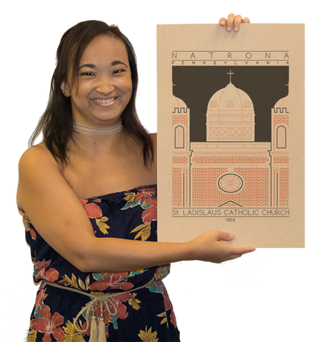 Saint Ladislaus Catholic Church - 1903 Orange Digital Print