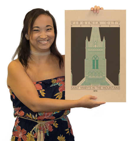 Saint Mary's in the Mountains  - 1876 Green Digital Print