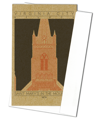 Saint Mary's in the Mountains - 1876 Orange Miniature Digital Print