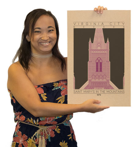 Saint Mary's in the Mountains  - 1876 Purple Digital Print