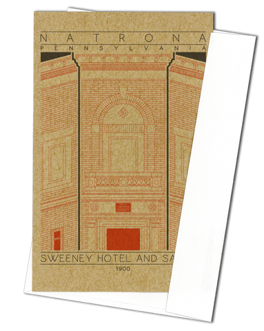 Sweeney Hotel and Saloon - 1900 Orange Miniature Digital Print