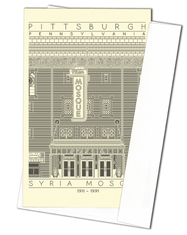 Syria Mosque - 1911 - 1991 Black Miniature Digital Print