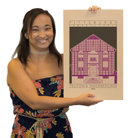 Teutonia Maennerchor - 1888 Purple Digital Print