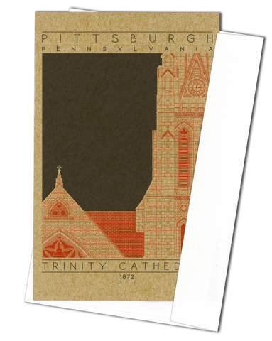 Trinity Cathedral - 1872 Orange Miniature Digital Print