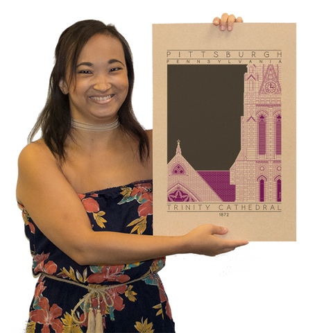 Trinity Cathedral - 1872 Purple Digital Print