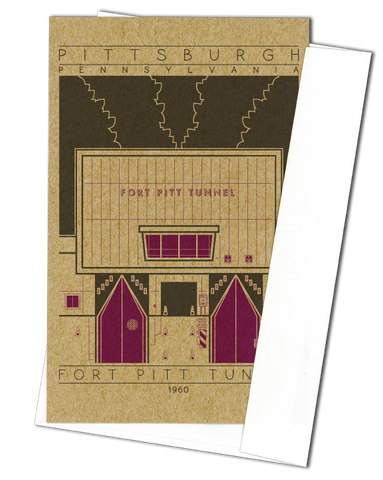 Fort Pitt Tunnel - 1960 Purple Miniature Digital Print