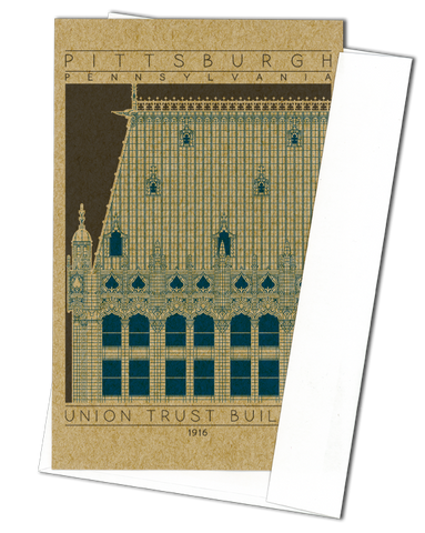 Union Trust Building - 1916 Blue Miniature Digital Print