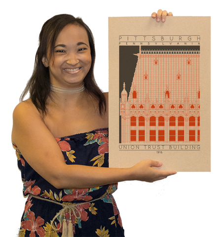 Union Trust Building - 1916 Orange Digital Print