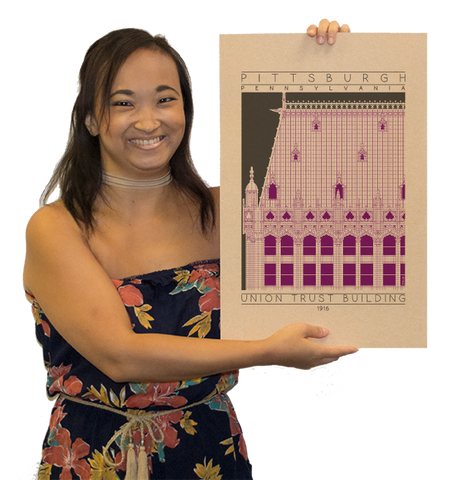 Union Trust Building - 1916 Purple Digital Print