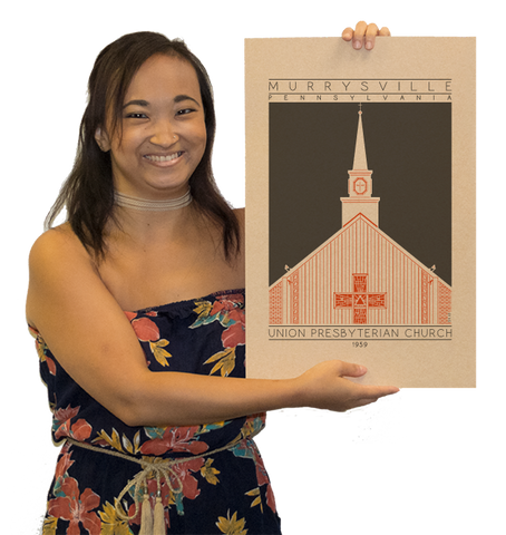 Union Presbyterian Church - 1959 Orange Digital Print