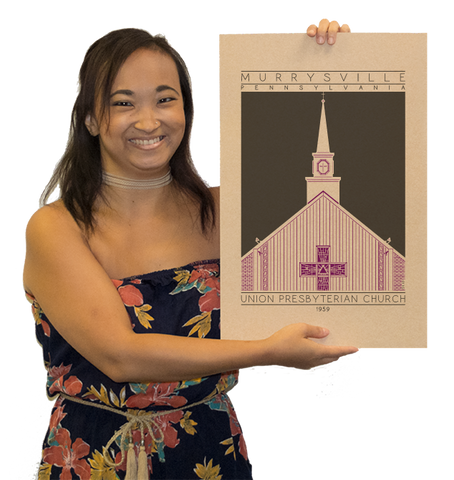 Union Presbyterian Church - 1959 Purple Digital Print