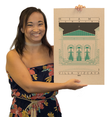 Villa Vizcaya - 1914 Green Digital Print