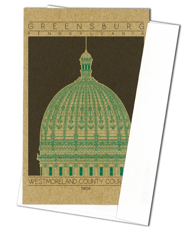 Westmoreland County Courthouse - 1906 Green Miniature Digital Print
