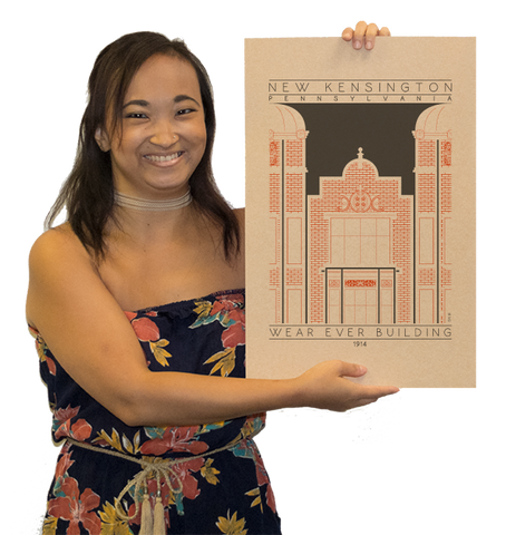 Wear Ever Building - 1914 Orange Digital Print