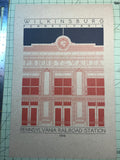 Wilkinsburg Pennsylvania Railroad Station - 1916 Orange Digital Print