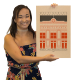 Wilkinsburg Pennsylvania Railroad Station - 1916 Orange Digital Print