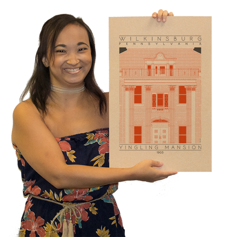 Yingling Mansion - 1905 Orange Digital Print