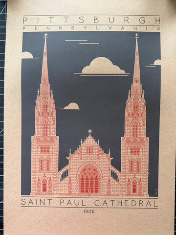 Saint Paul Cathedral - 1906 Orange Digital Print