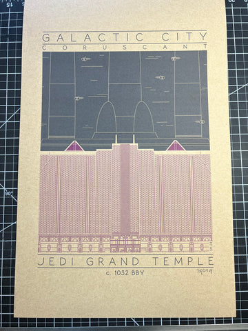 Jedi Grand Temple - c. 1032 BBY Purple Digital Print