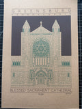 Blessed Sacrament Cathedral - 1928 Green Digital Print