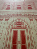 Andrew Carnegie Free Library - 1899 Orange Digital Print