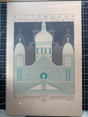 Saint John the Baptist Ukrainian Catholic Church - 1895 Green Digital Print