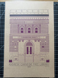 Andrew Carnegie Free Library - 1899 Purple Digital Print