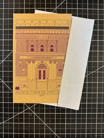 Andrew Carnegie Free Library - 1899 Purple Miniature Digital Print