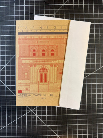 Andrew Carnegie Free Library - 1899 Orange Miniature Digital Print