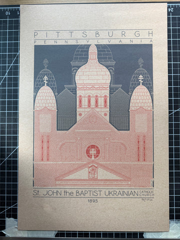 Saint John the Baptist Ukrainian Catholic Church - 1895 Orange Digital Print