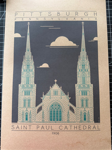 Saint Paul Cathedral - 1906 Green Digital Print