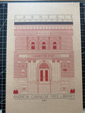 Andrew Carnegie Free Library - 1899 Orange Digital Print
