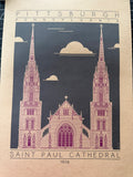 Saint Paul Cathedral - 1906 Purple Digital Print