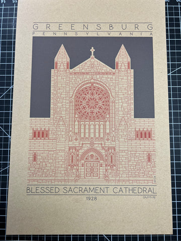 Blessed Sacrament Cathedral - 1928 Orange Digital Print