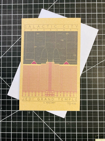 Jedi Grand Temple - c. 1032 BBY Purple Miniature Digital Print