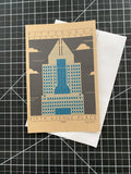 Fifth Avenue Place - 1988 Blue Miniature Digital Print