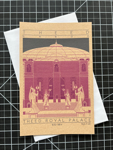 Theed Royal Palace - 832 BBY Purple Miniature Digital Print