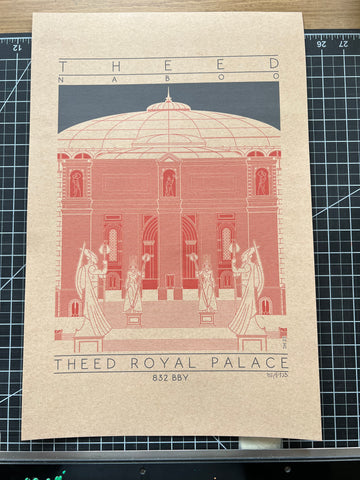 Theed Royal Palace - 832 BBY Orange Digital Print