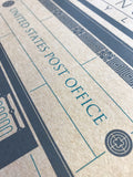 United States Post Office - 1933 Green Digital Print