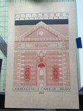 Lawrenceville Carnegie Library - 1898 Orange Digital Print