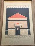 Fort Pitt Block House - 1764 Orange Digital Print