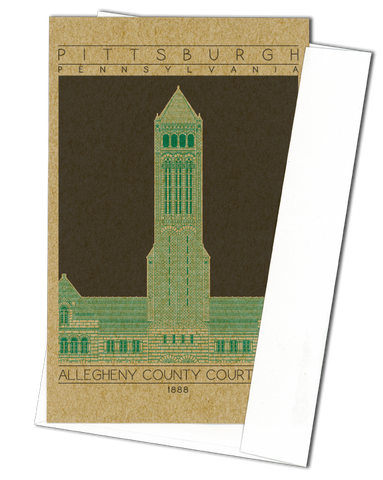 Allegheny County Courthouse - 1888 Green Miniature Digital Print