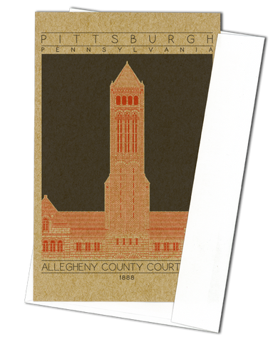 Allegheny County Courthouse - 1888 Orange Miniature Digital Print